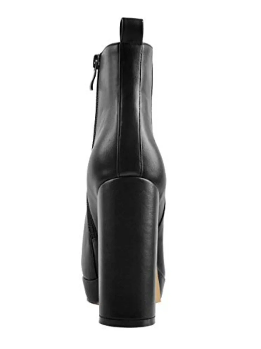 Chunky Heel Platform Ankle Booties with Side Zipper – Classic High Heel